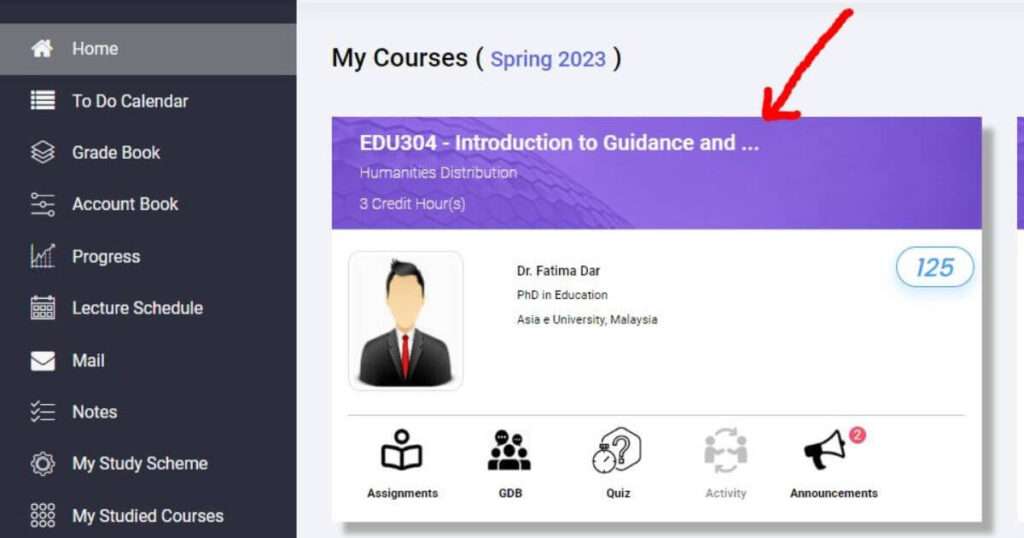 how to make assignment in virtual university