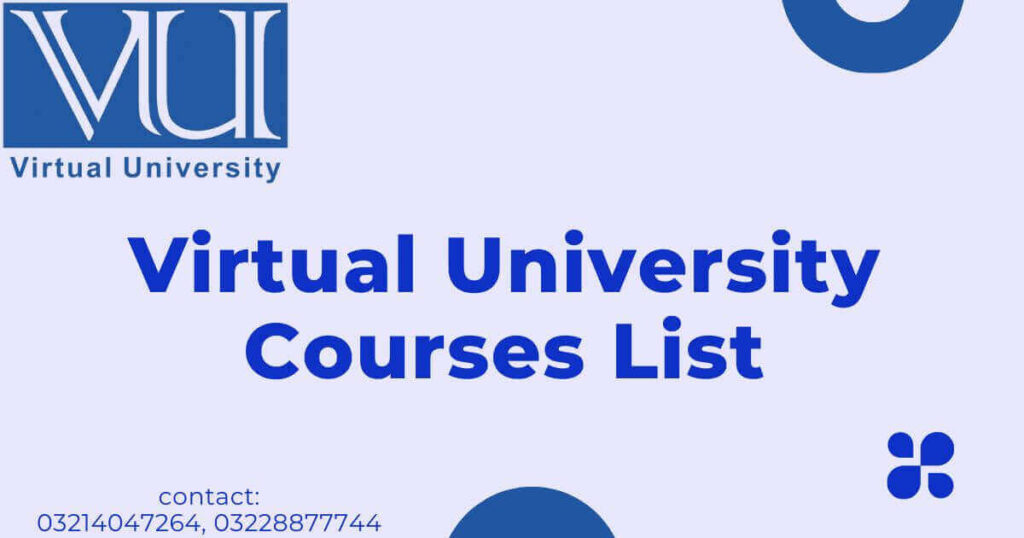 Virtual University Courses List