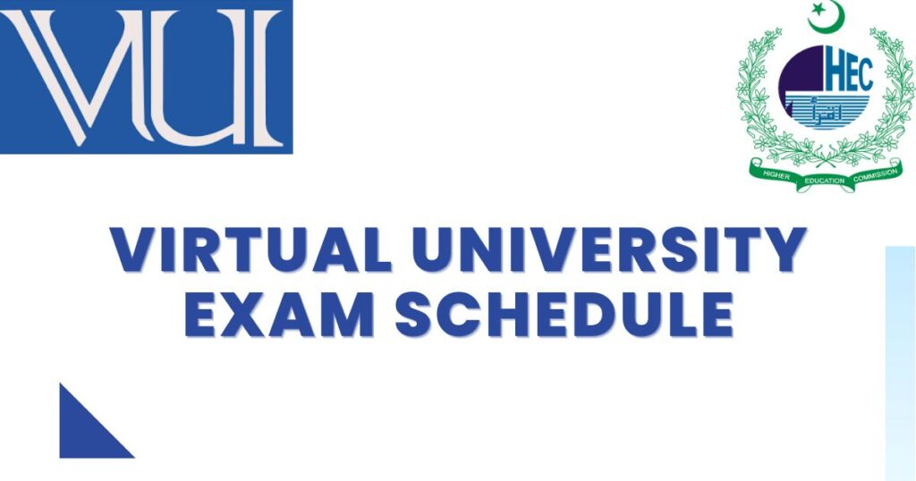 Virtual university exam schedule