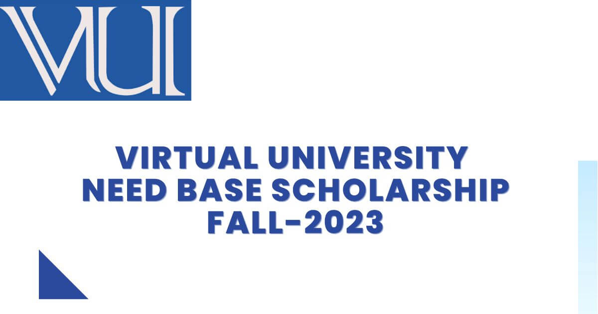 Virtual University Need-Based Scholarship Announcement Fall 2023