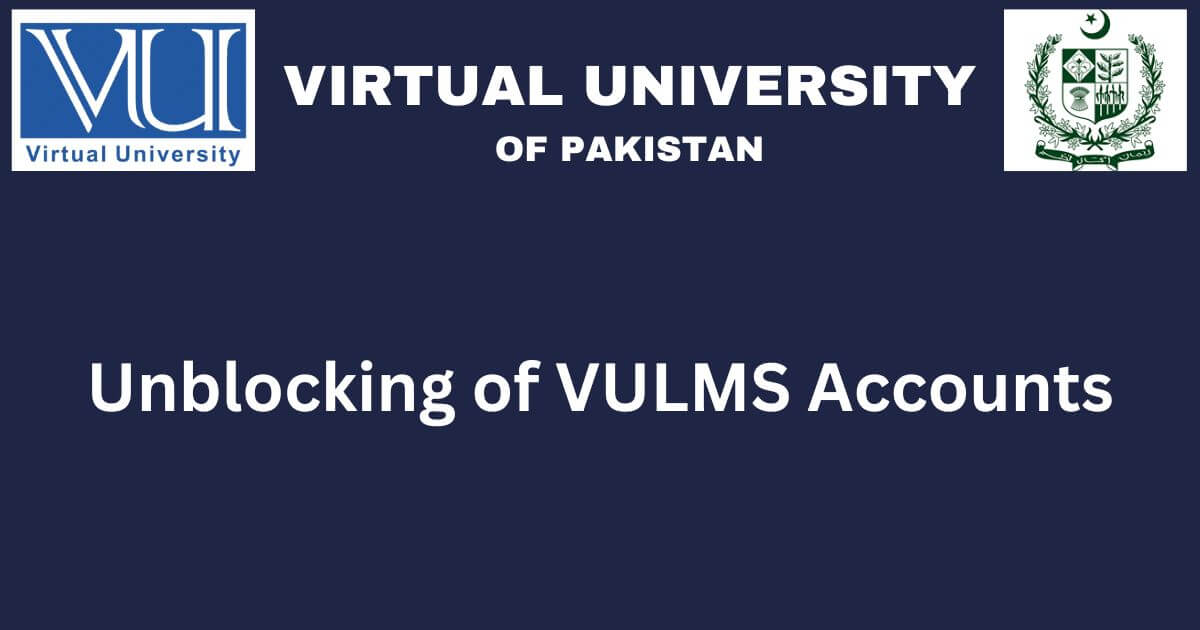 Unblocking of VULMS Accounts